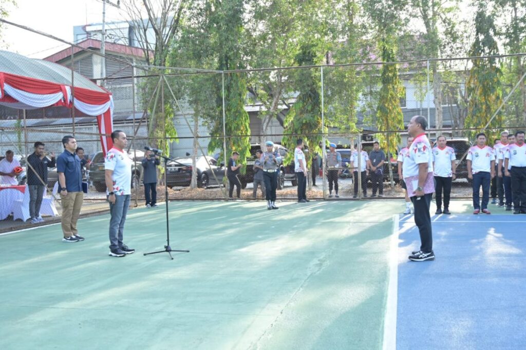 Kapolda Kalsel Buka Turnamen Tenis Lapangan Hari Bhayangkara Ke-77