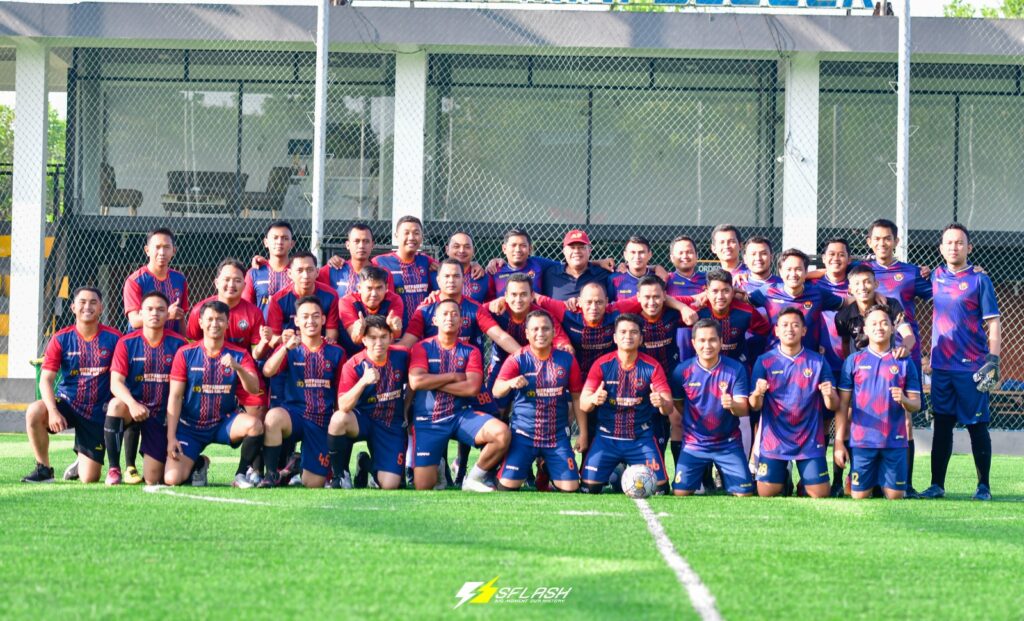 Sinergi Bid Humas Polda Kalsel dan Dit Pamobvit Polda Kalsel dalam Olahraga Minisoccer