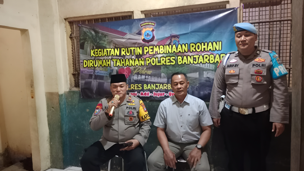 Secercah Kebaikan Dari Balik Jeruji Besi, KBO Sat Binmas Polres Banjarbaru Berikan Pencerahan Spiritual Kepada Para Tahanan
