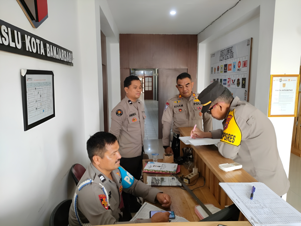 Jelang Pemilu 2024, Polres Banjarbaru Siap Jaga Bawaslu Selama 24 Jam