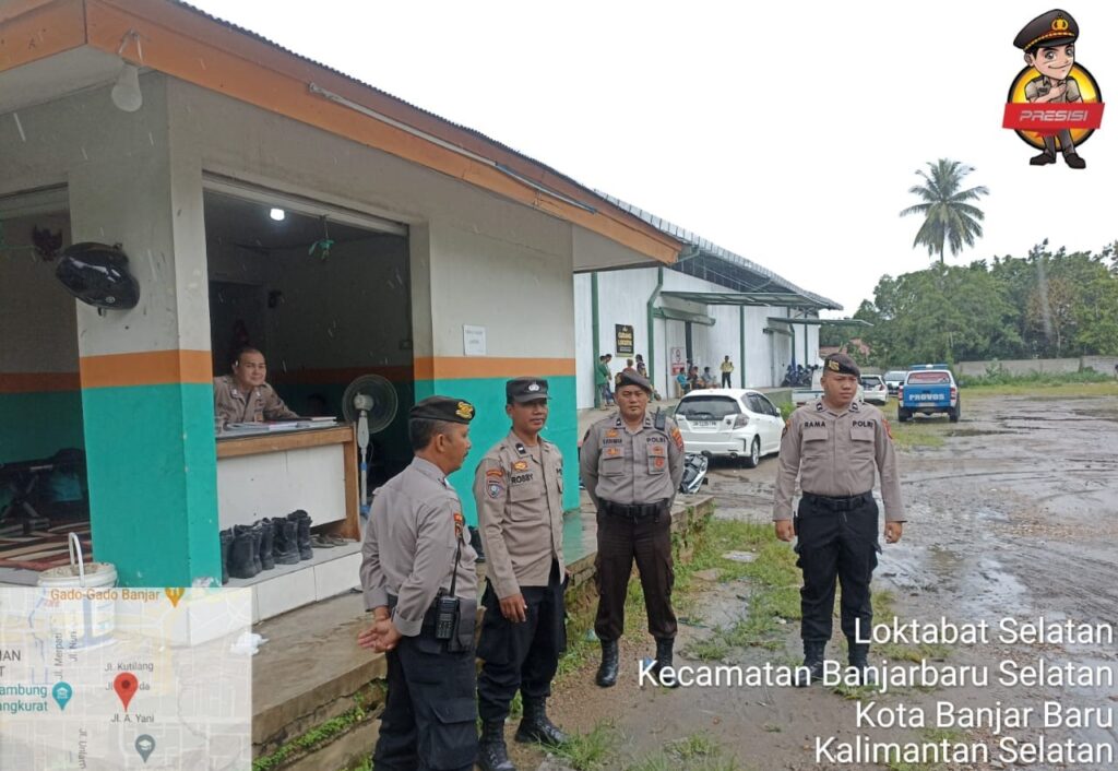 Satuan Samapta Polres Banjarbaru Rutin Laksanakan Patroli Ke Gudang Logistik KPU