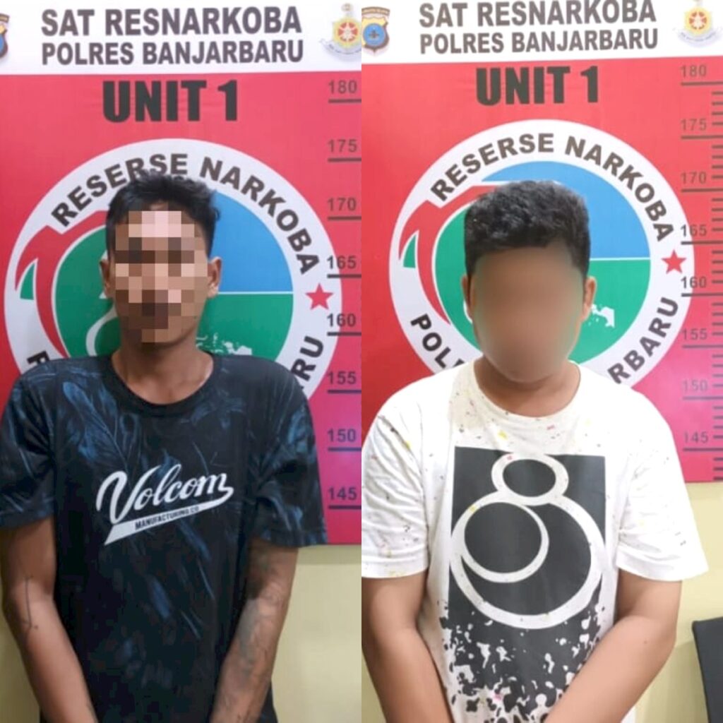 Dua Pelaku Penyalahgunaan Narkotika Diringkus Sat Res Narkoba Polres Banjarbaru