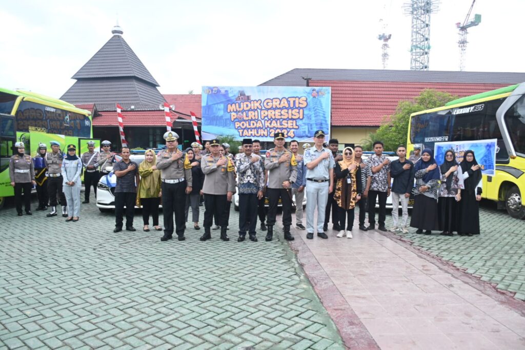 Kapolda Kalsel Lepas Armada Mudik Gratis untuk Hari Raya Idul Fitri 1445 H