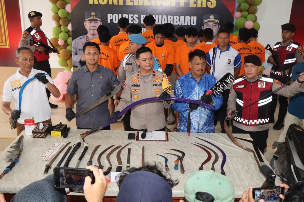 Bikin Resah Masyarakat, Polres Banjarabaru Bekuk Geng Motor Yang Viral Di Media Sosial