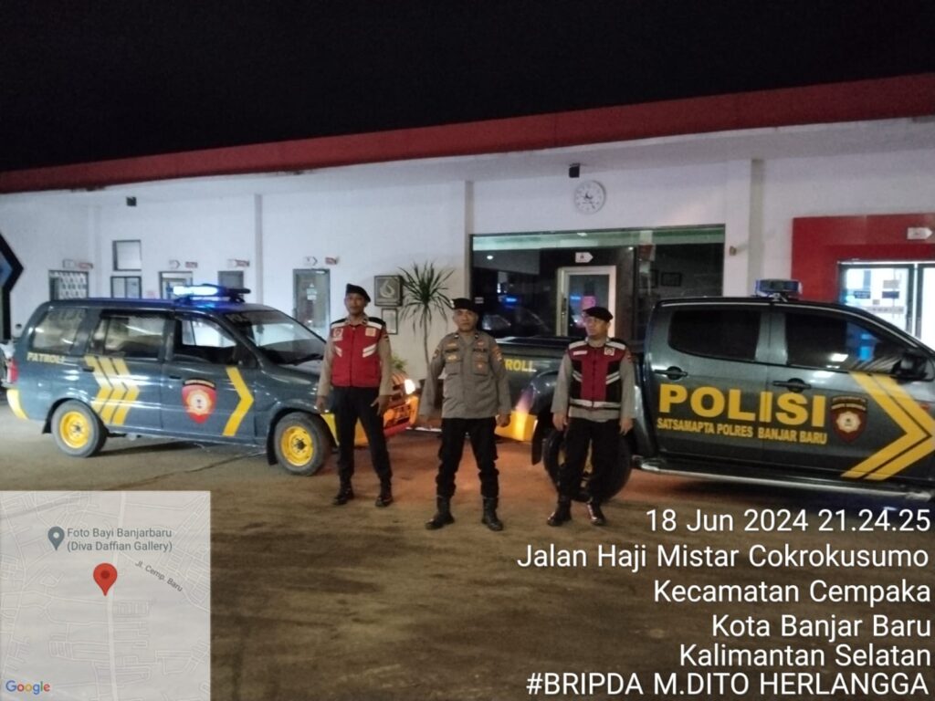 Jaga Keamanan Kota, Polres Banjarbaru Lakukan Patroli 3C